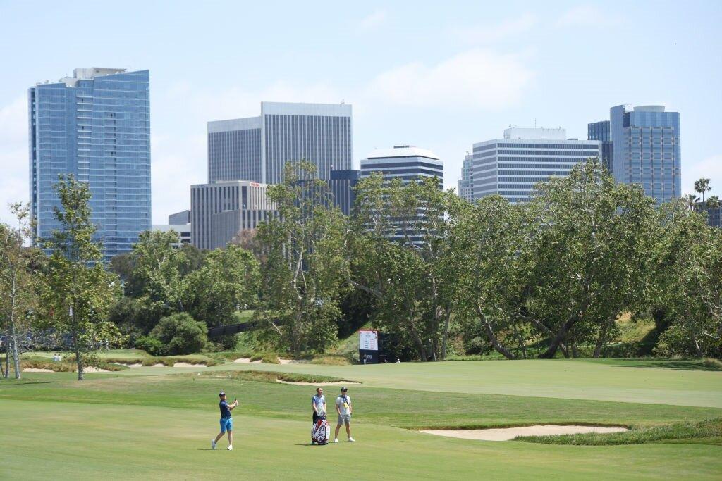 US Open golf practice round at LA Country Club